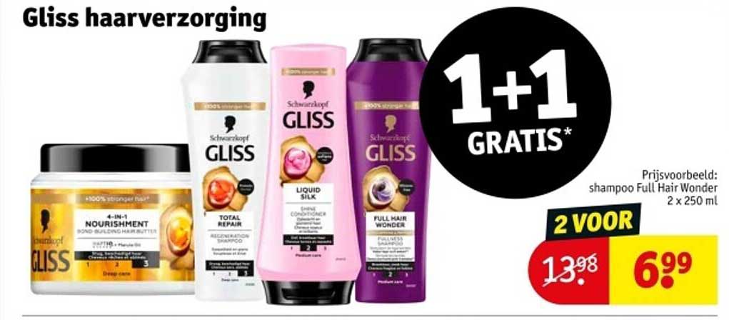 Gliss haarverzorging 1+1 GRATIS*