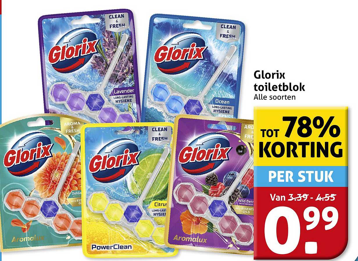 Glorix toiletblok Alle soorten