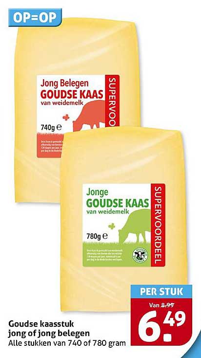 Goudse kaasstuk jong of jong belegen