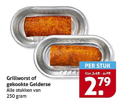 Grillworst of gekookte Gelderse