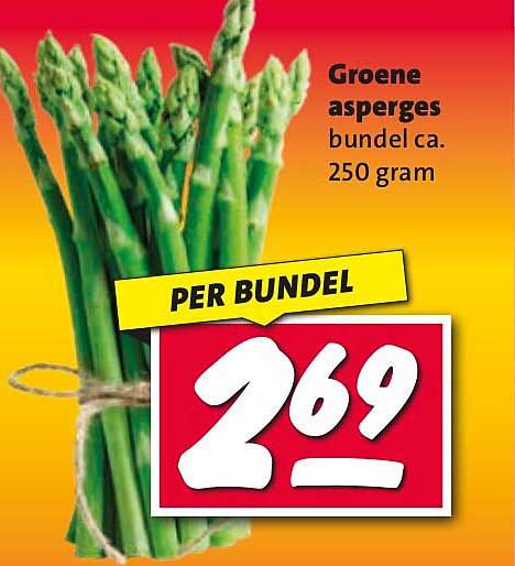 Groene asperges bundel ca. 250 gram