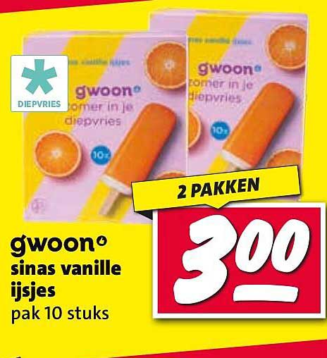 gwoon® sinas vanille ijsjes 2 pakken
