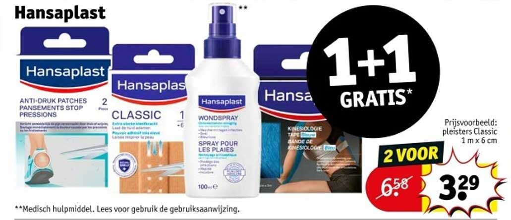 Hansaplast: 1 + 1 GRATIS