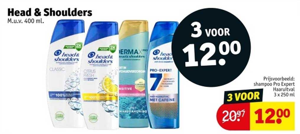 Head & Shoulders 400 ml - 3 voor €12,00