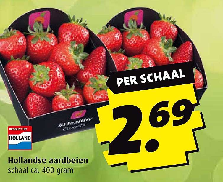 Hollandse aardbeien schaal ca. 400 gram