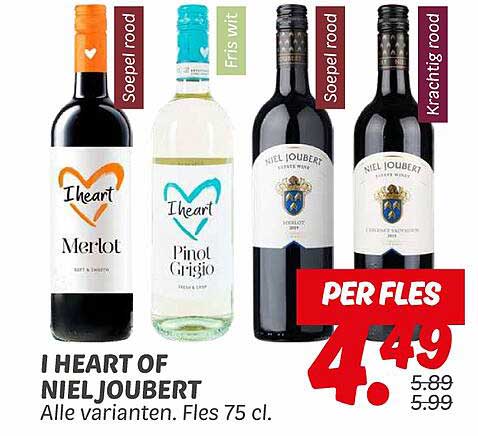 I Heart of Niel Joubert - Alle varianten. Fles 75 cl.
