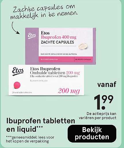 Ibuprofen tabletten en liquid***