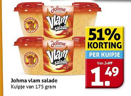 Johma vlam salade Kuipje van 175 gram