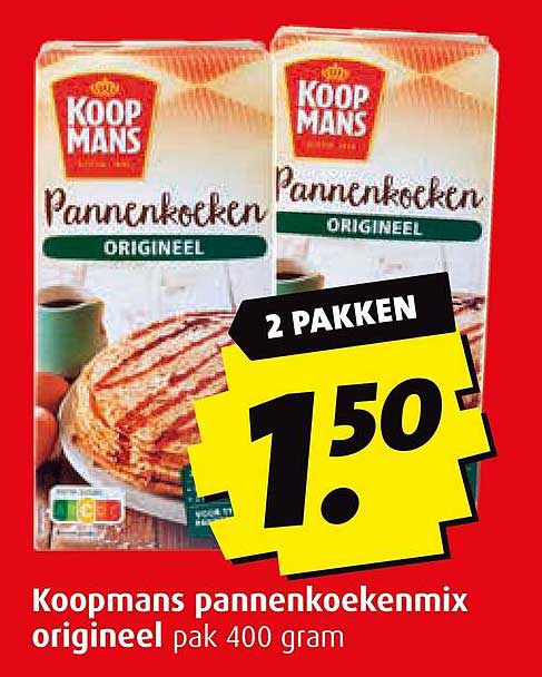 Koopmans pannenkoekenmix origineel pak 400 gram