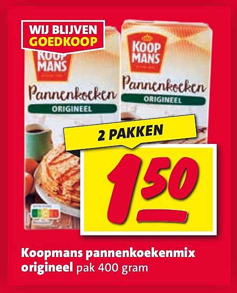Koopmans pannenkoekenmix origineel pak 400 gram