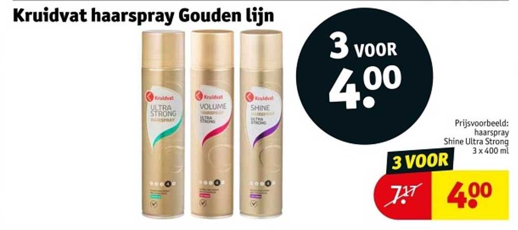 Kruidvat haarspray Gouden lijn