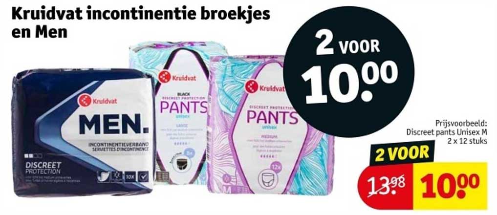 Kruidvat incontinentiebroekjes en Men