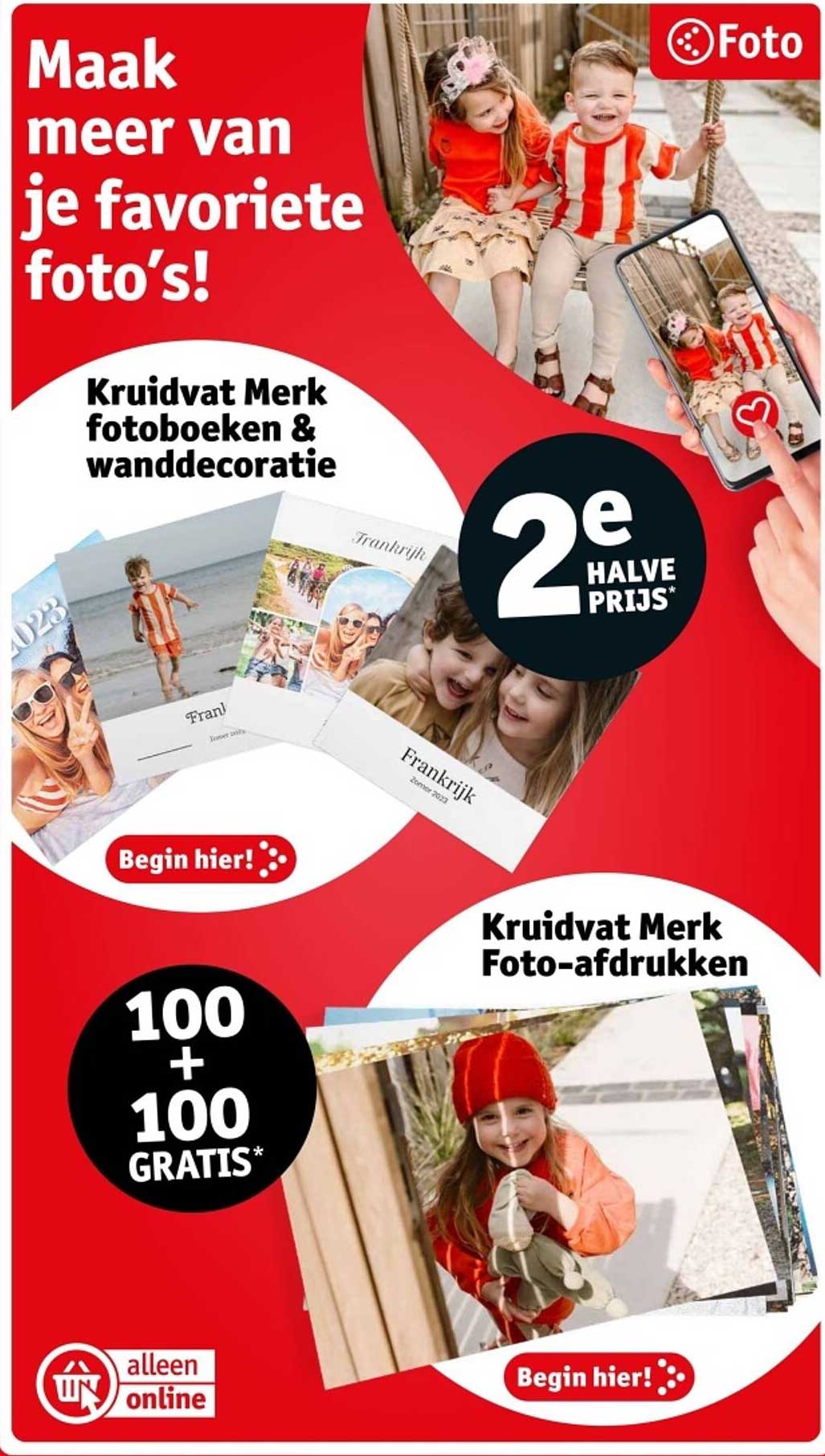 Kruidvat Merk fotoboeken & wanddecoratie 2e halve prijs*