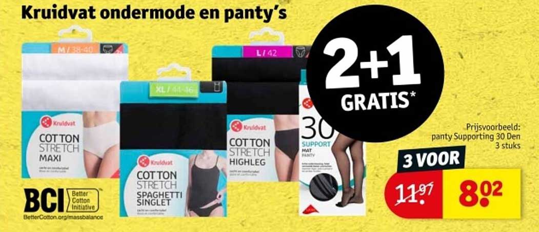 Kruidvat ondermode en panty's - 2+1 GRATIS*