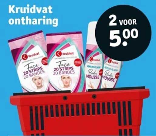 Kruidvat ontharing 2 Voor 5.00