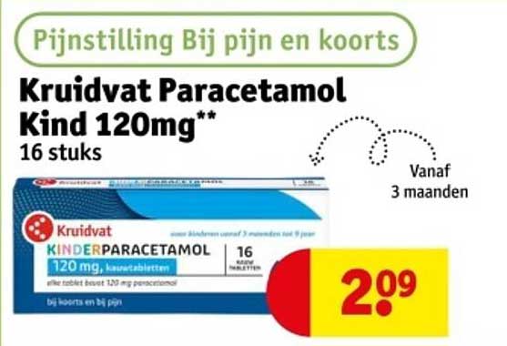 Kruidvat Paracetamol Kind 120mg** 16 stuks