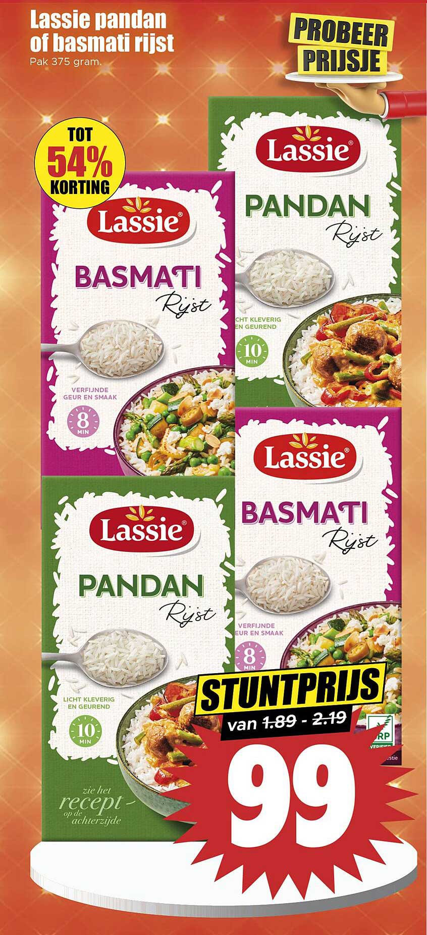 Lassie pandan of basmati rijst