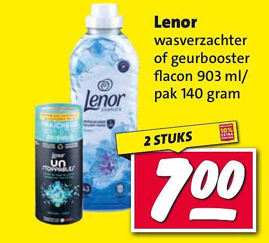 Lenor wasverzachter of geurbooster flacon 903 ml/pak 140 gram