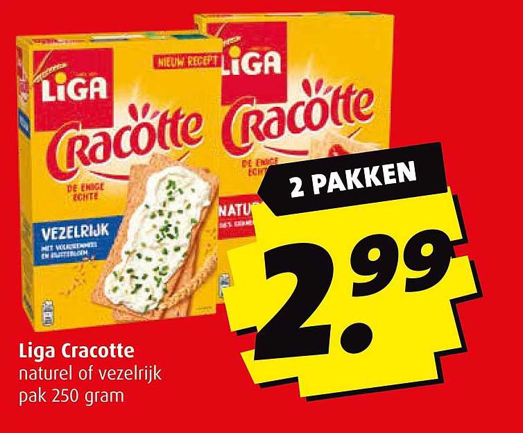 Liga Cracotte natuur of vezelrijk pak 250 gram