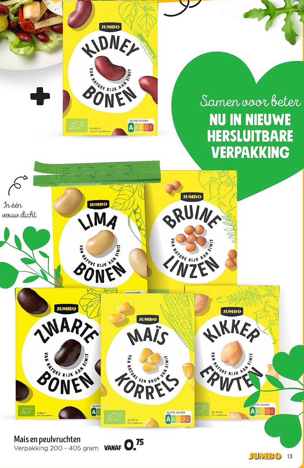 Mais en peulvruchten verpakking 200 - 405 gram vanaf 0,75