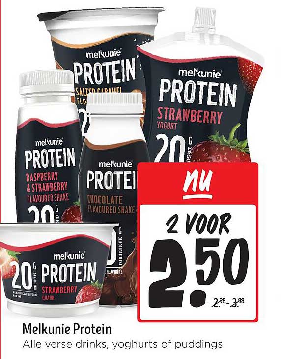 Melkunie Protein - Alle verse drinks, yoghurts of puddings