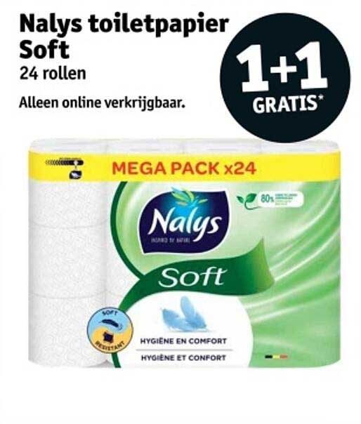 Nalys toiletpapier Soft 24 rollen