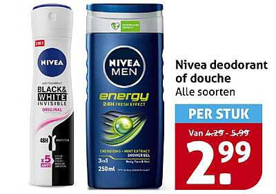 Nivea deodorant of douche Alle soorten