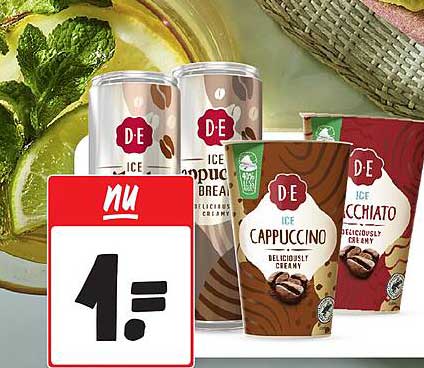 NU Ice Cappuccino en Ice Macchiato voor maar €1!