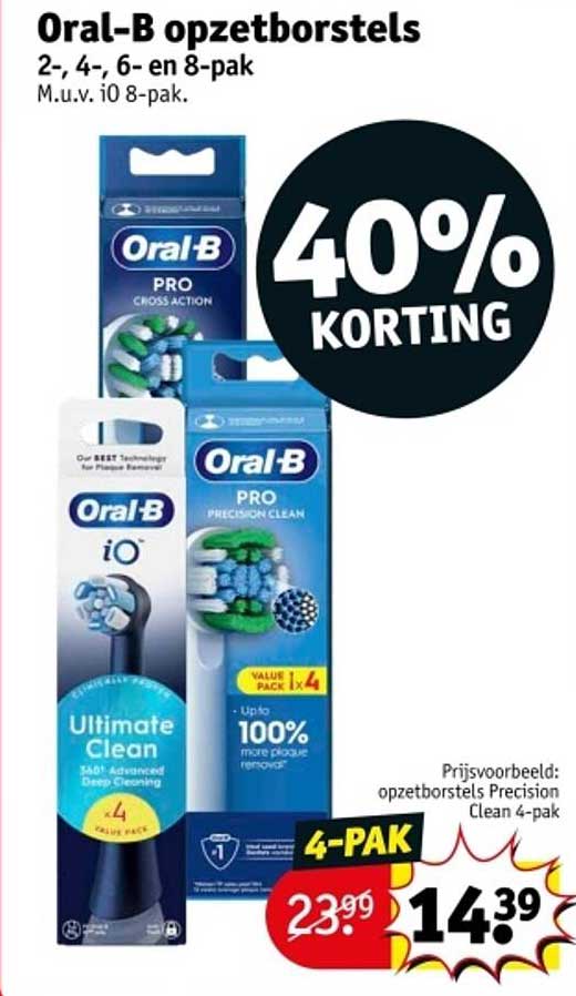 Oral-B opzetborstels 2-, 4-, 6- en 8-pak