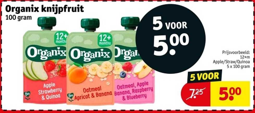 Organix knijpfruit 100 gram