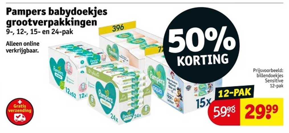 Pampers babydoekjes grootverpakkingen