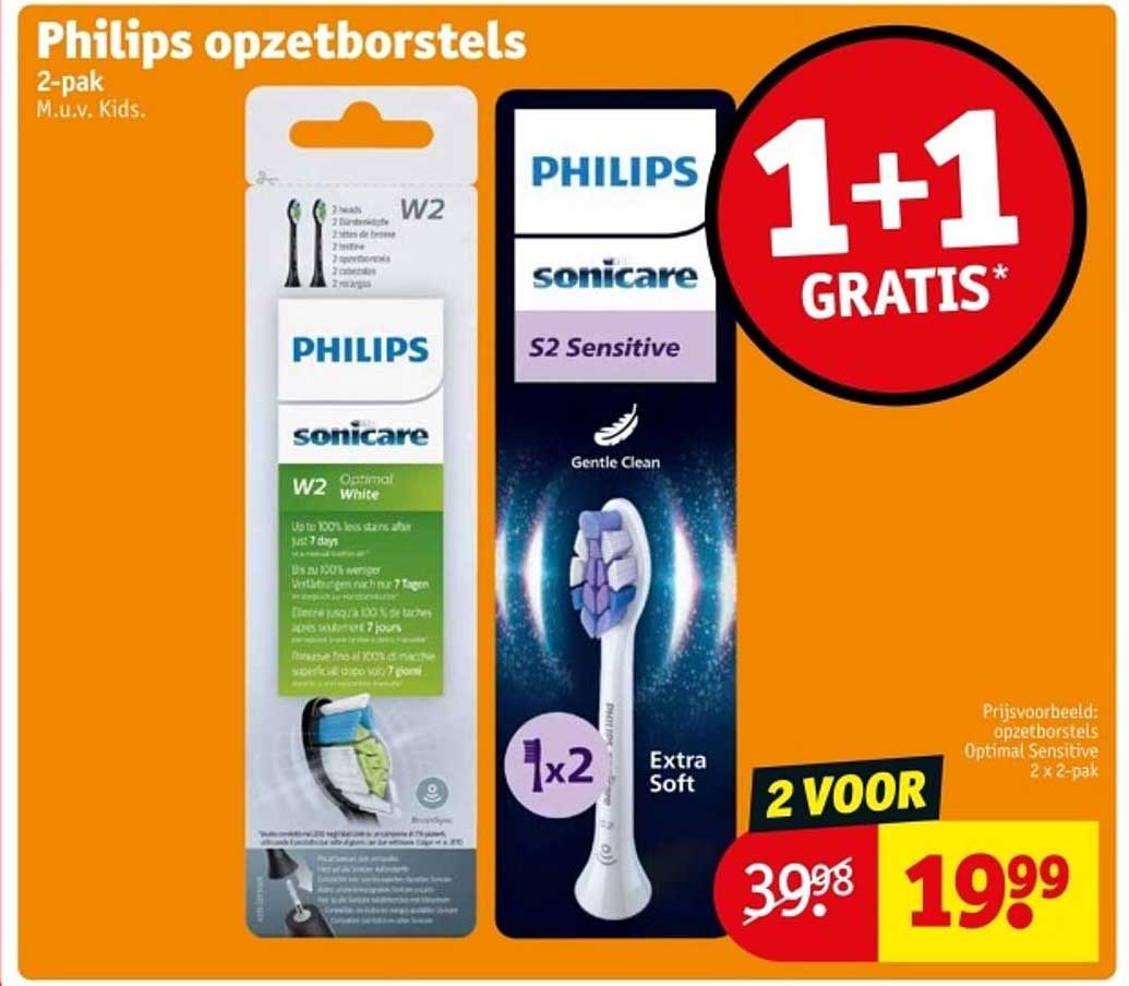 Philips opzetborstels 2-pak