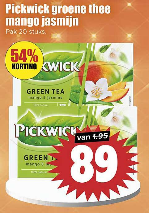 Pickwick groene thee mango jasmijn