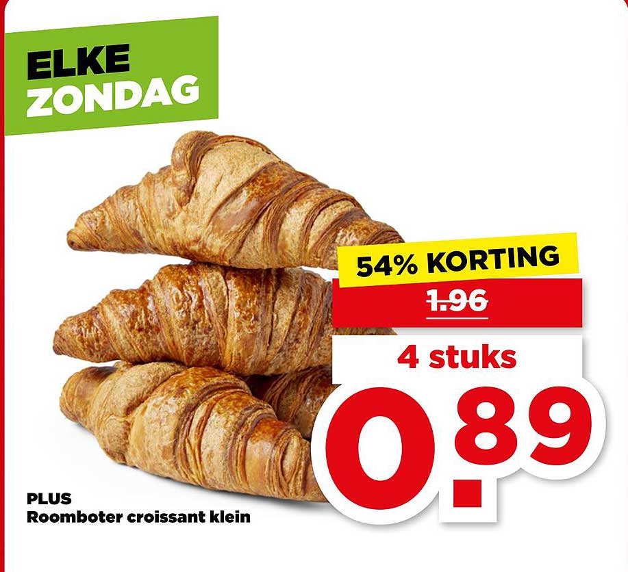 PLUS Roomboter croissant klein