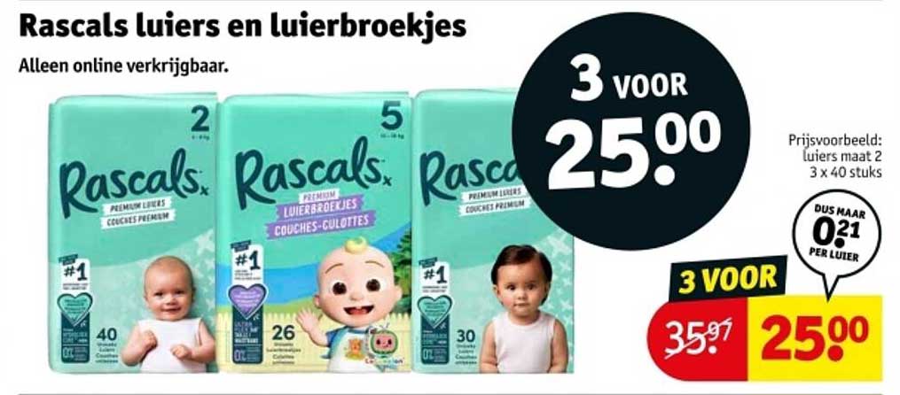Rascals luiers en luierbroekjes