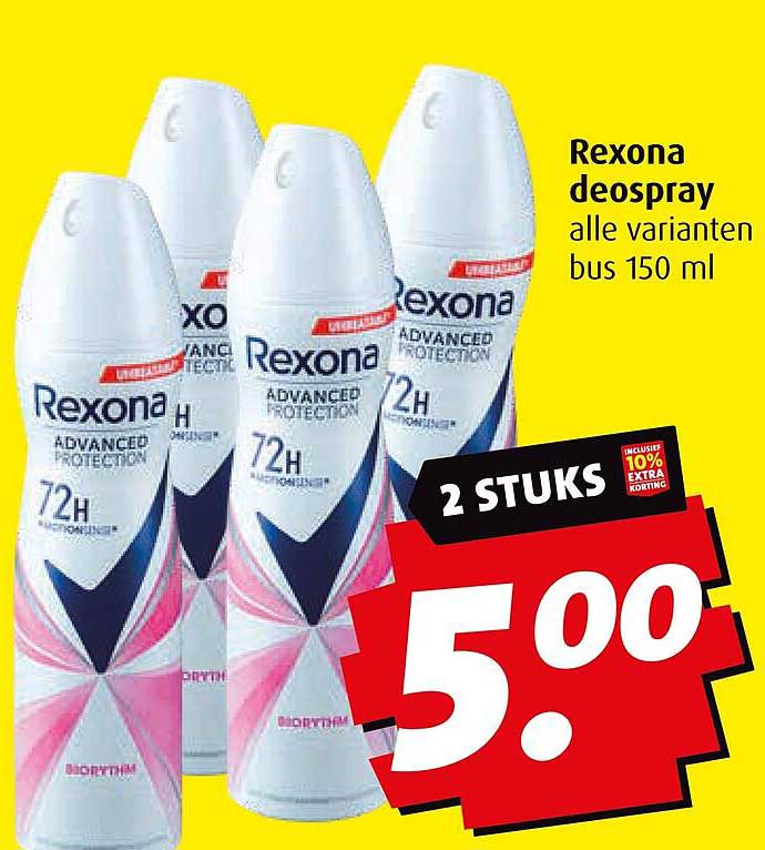 Rexona deospray alle varianten bus 150 ml