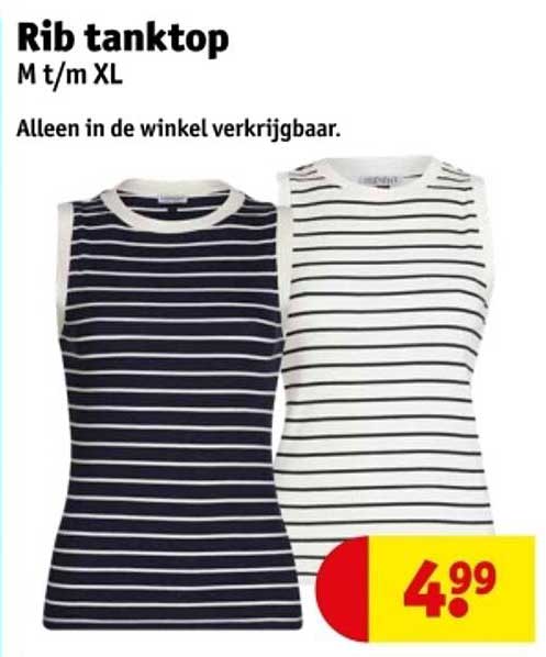 Rib tanktop M t/m XL