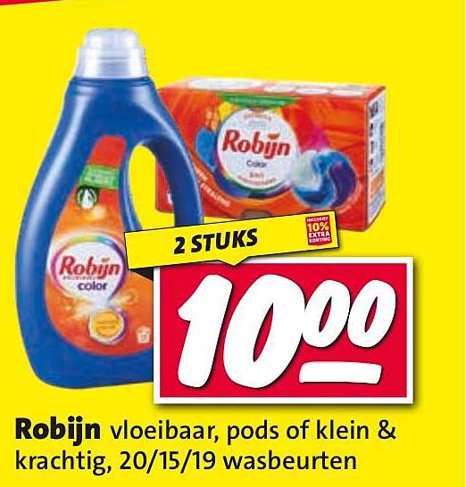 Robijn vloeibaar, pods of klein & krachtig, 20/15/19 wasbeurten