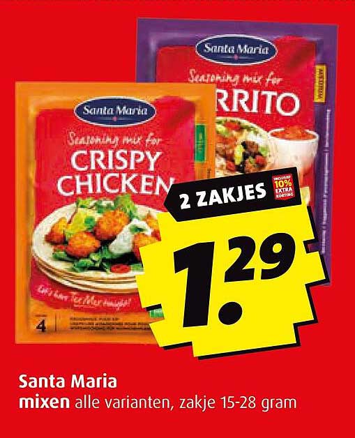 Santa Maria mixen alle varianten, zakje 15-28 gram