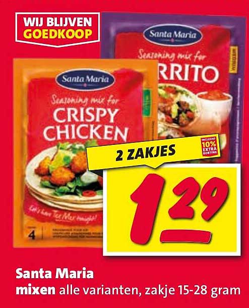 Santa Maria mixen alle varianten, zakje 15-28 gram