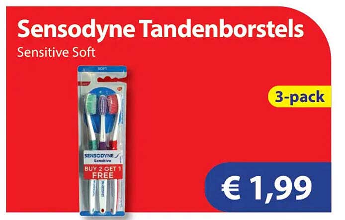Sensodyne Tandenborstels Sensitive Soft 3-pack