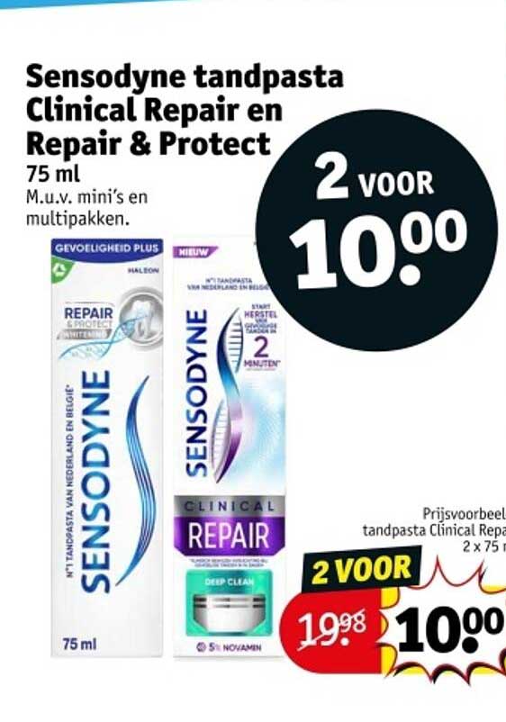 Sensodyne tandpasta Clinical Repair en Repair & Protect 75 ml