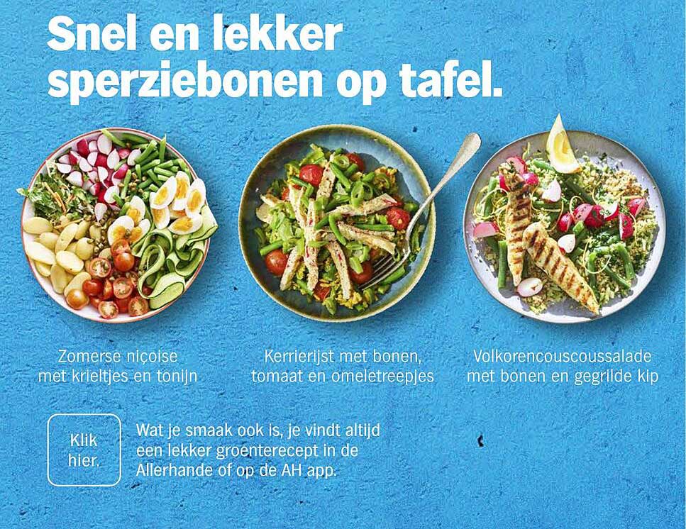 Snel en lekker sperziebonen op tafel.