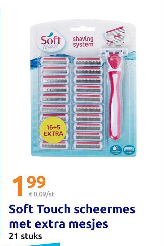 Soft Touch scheermes met extra mesjes