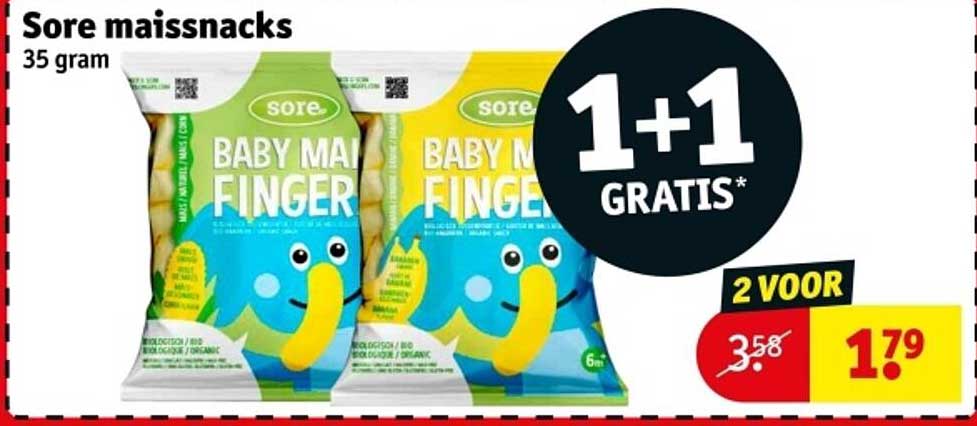 Sore maissnacks 35 gram