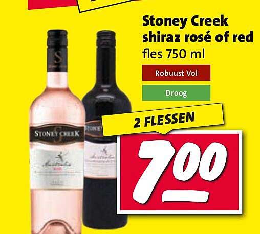 Stoney Creek shiraz rosé of red fles 750 ml