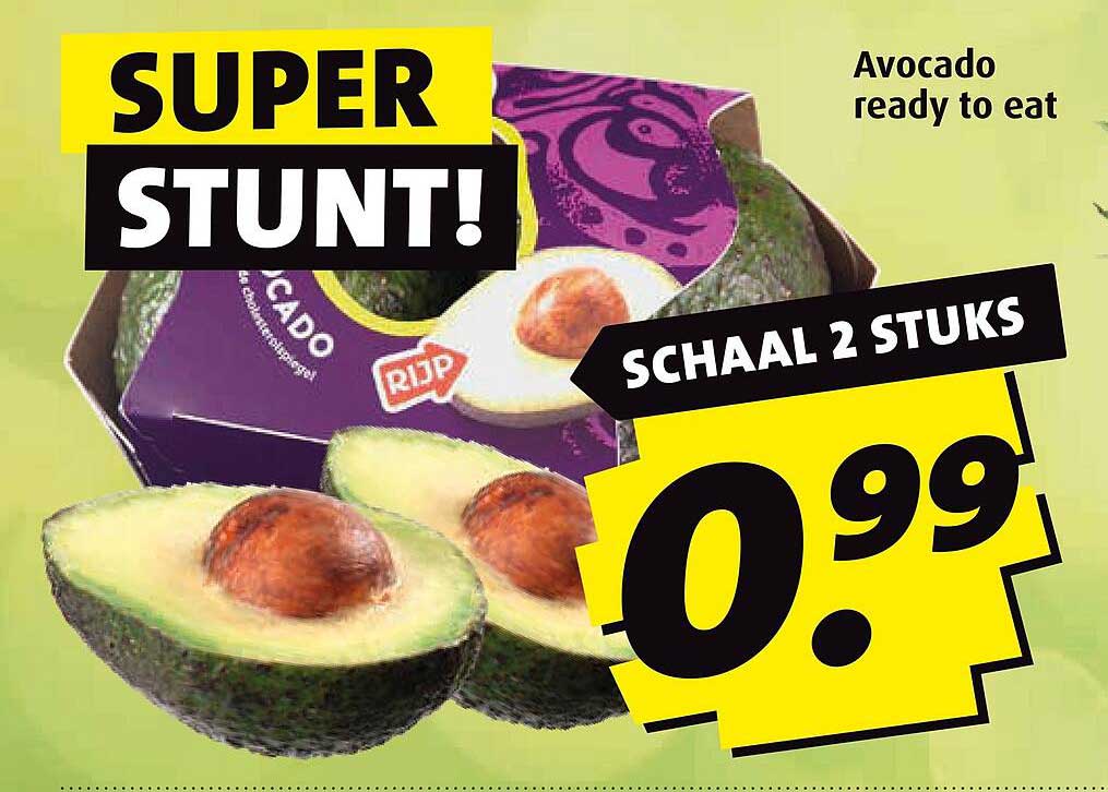 SUPER STUNT! Avocado schaal 2 stuks