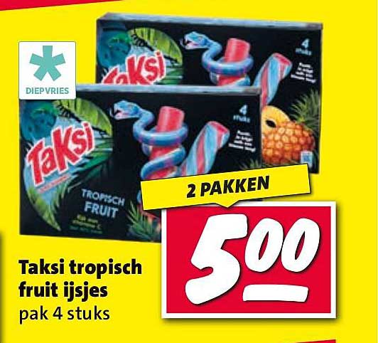 Taksi tropisch fruit ijsjes pak 4 stuks