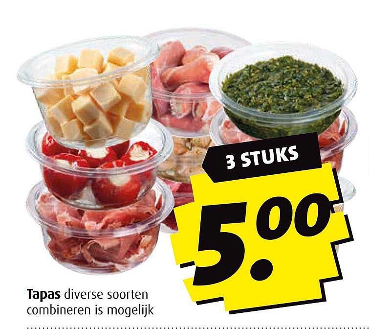 Tapas diverse soorten combineren is mogelijk