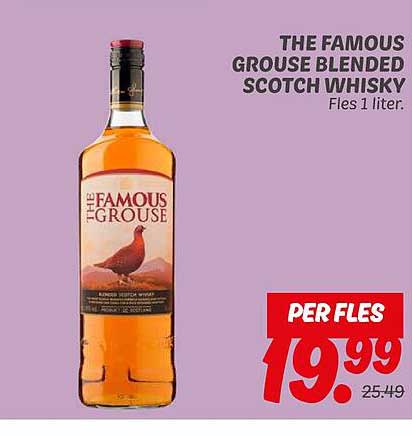 THE FAMOUS GROUSE BLENDED SCOTCH WHISKY Fles 1 liter